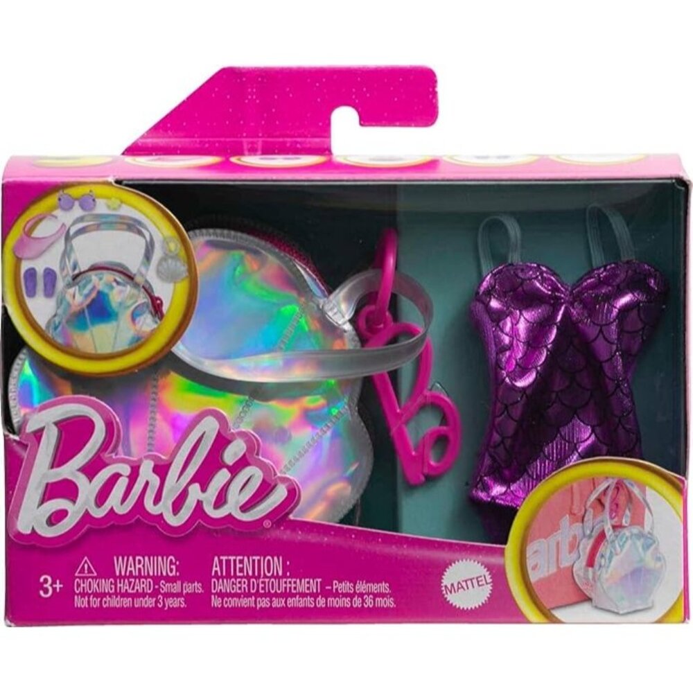 Barbie Clothes Set, Beach-Themed with Swimsuit